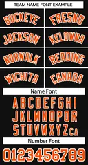 Black Orange-White Striped Sleeveless Baseball Jersey 5