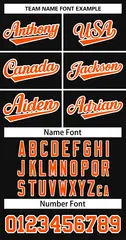Black Orange-White Striped Sleeveless Baseball Jersey 5