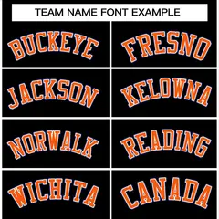 Black Orange-White Varsity Full-Snap Letterman Jacket 3