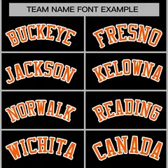 Black Orange-White Varsity Full-Snap Letterman Jacket 5