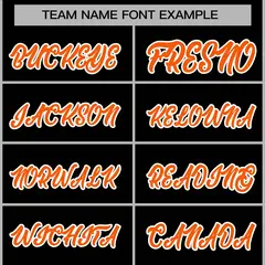 Black Orange-White Varsity Full-Snap Letterman Jacket 5