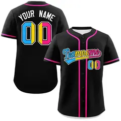 Black Pansexuality Pride Month Authentic Baseball Jersey
