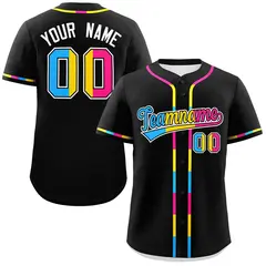 Black Pansexuality Pride Month Authentic Baseball Jersey 1