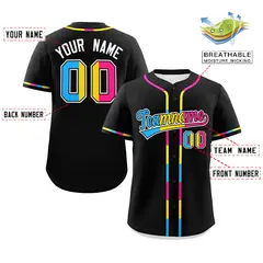 Black Pansexuality Pride Month Authentic Baseball Jersey 2