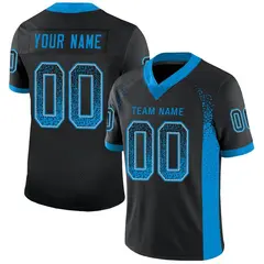 Black Panther Blue-Gray Drift Fashion Mesh Football Jersey 1