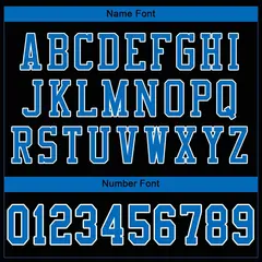 Black Panther Blue-White Classic Style Mesh Football Jersey 3