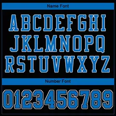 Black Panther Blue-White Classic Style Mesh Football Jersey 3
