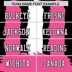 Black Pink and White Graffiti Pattern Flag Football Jersey 3