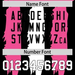 Black Pink and White Graffiti Pattern Flag Football Jersey 4