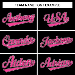 Black Pink-Black Classic Varsity Full-Snap Letterman Jacket 3