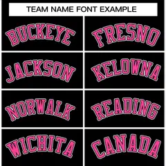 Black Pink-Black Classic Varsity Full-Snap Letterman Jacket 3