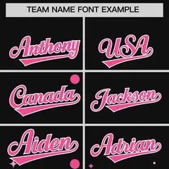 Women's Black Pink Breast Cancer Awareness Pink Ribbon Baseball Jersey 3