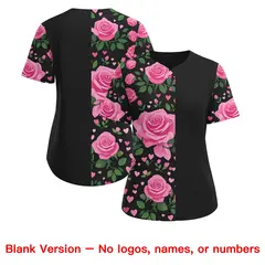 Women's Black Pink Breast Cancer Awareness Pink Ribbon Baseball Jersey 7