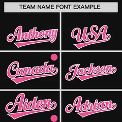 Women's Black Pink Breast Cancer Awareness Pink Ribbon Baseball Jersey 3