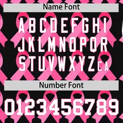 Women's Black Pink Breast Cancer Awareness Pink Ribbon Baseball Jersey 4
