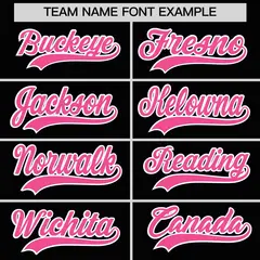 Black Pink Classic Style Authentic Baseball Jersey 3