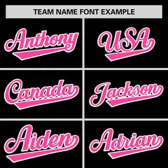 Black Pink Color Block Varsity Letterman Baseball Jacket 3