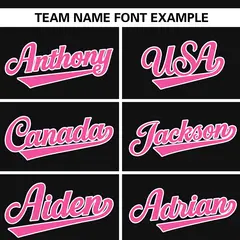 Black Pink Flame Graffiti Authentic Baseball Jersey 3