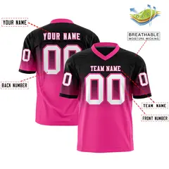 Black Pink Gradient Fashion Authentic Football Jersey 2