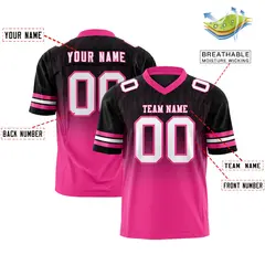 Black Pink Gradient Outdoor Flag Football Jersey 2