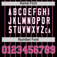 Black Pink Gradient Stripe Fashion Sleeves Baseball Jersey 4