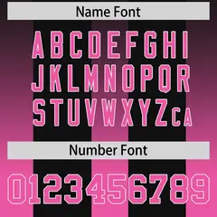 Black Pink Gradient Vertical Stripe Team Football Jersey 4