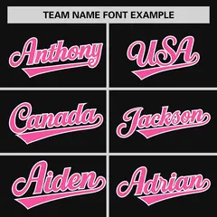 Black Pink Horizontal Stripe Pullover Baseball Jersey 3