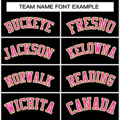 Black Pink-Neon Green Varsity Full-Snap Letterman Jacket 5