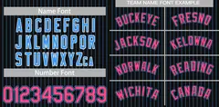 Black Pink-Powder Blue Stripe Fashion Baseball Jersey 2