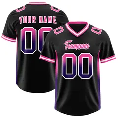 Black Pink Purple Gradient Sides Fashion Football Jersey