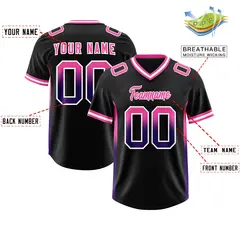 Black Pink Purple Gradient Sides Fashion Football Jersey 2