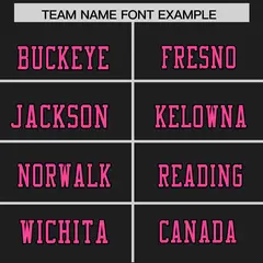 Black Pink Shoulder Star Pattern Flag Football Jersey 3