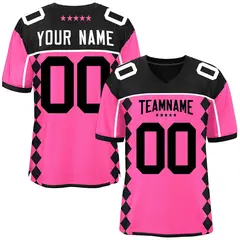 Black Pink Side Blocks Raglan Authentic Football Jersey 1