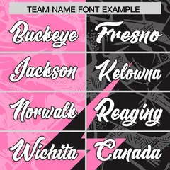 Black Pink Split Lightning Pattern Football Jersey 3