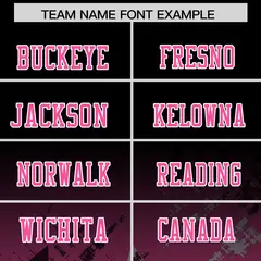 Black Pink Star Gradient Flag Football Jersey 3