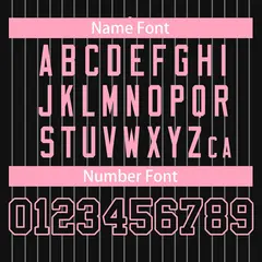 Black Pink Stripe Full Button Authentic Baseball Jersey 4