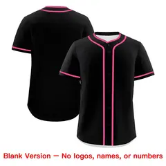 Black Pink White Father's Day Classic Baseball Jersey 7