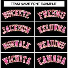 Black Pink-White Varsity Full-Snap Letterman Jacket 3