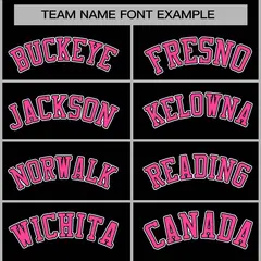 Black Pink-White Varsity Full-Snap Letterman Jacket 5