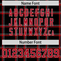 Black Plaid Pattern Authentic Football Jersey 4