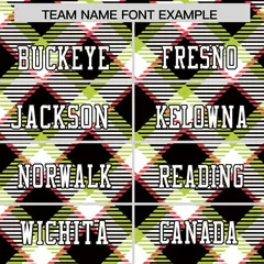 Black Plaid Pattern Authentic Football Jersey 3