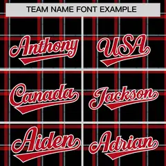Black Plaid Varsity Letterman Baseball Jacket 3