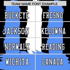 Black Powder Blue and White Graffiti Flag Football Jersey 3