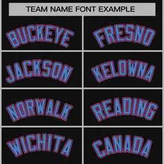 Black Powder Blue-Black Raglan Varsity Full-Snap Letterman Jacket 3