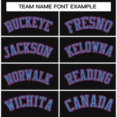 Black Powder Blue-Black Raglan Varsity Full-Snap Letterman Jacket 3