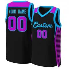 Black Powder Blue Classic Mesh Basketball Jersey