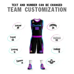 Black Powder Blue Classic Sets Mesh Basketball Jersey 4