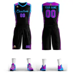 Black Powder Blue Classic Sets Mesh Basketball Jersey