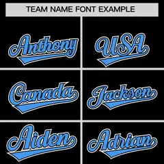 Black Powder Blue Contrast Raglan Baseball Jersey 3