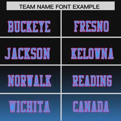 Black Powder Blue Gradient Fashion Authentic Football Jersey 3